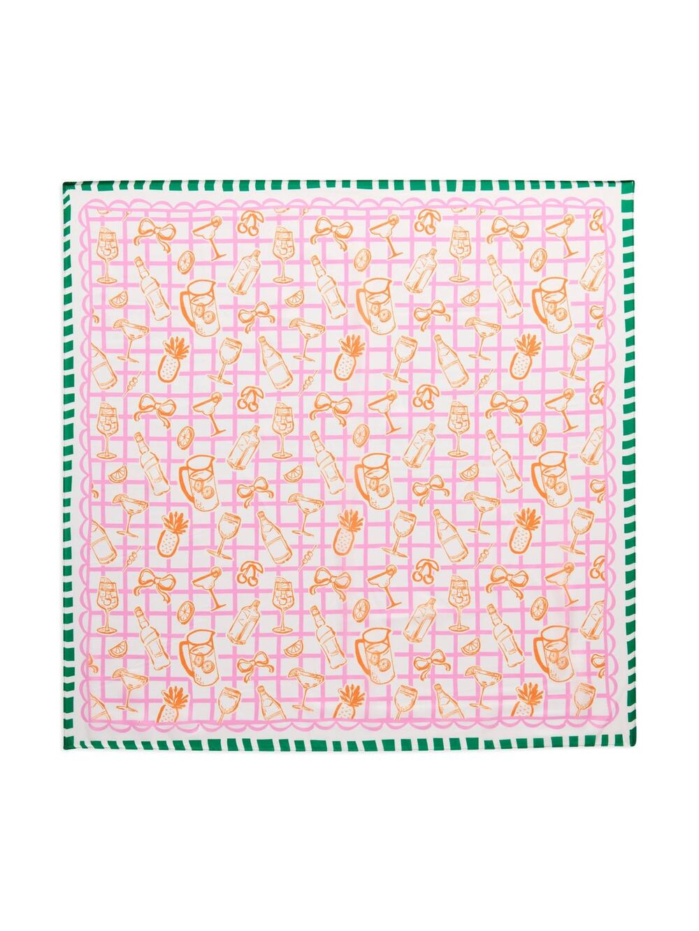 Spritz Orange Polyester Silk Scarf